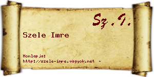 Szele Imre névjegykártya