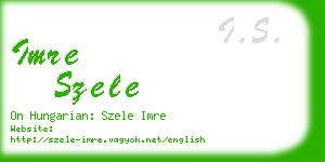 imre szele business card